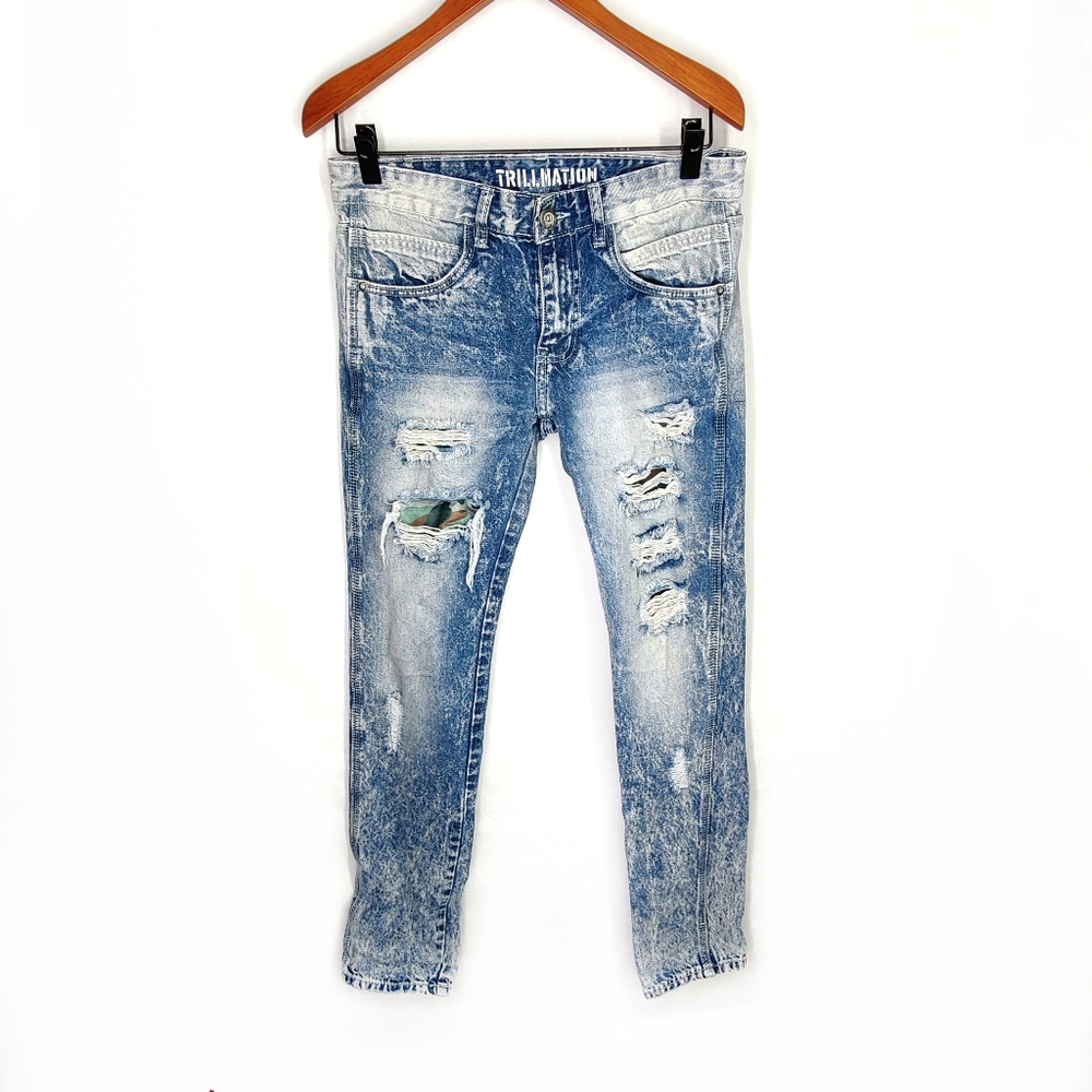 Trillnation jeans, size 30, acid wash jeans.